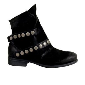 Miz Mooz Black Suede Booties "Silvia"